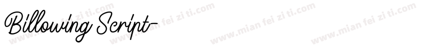 Billowing Script字体转换